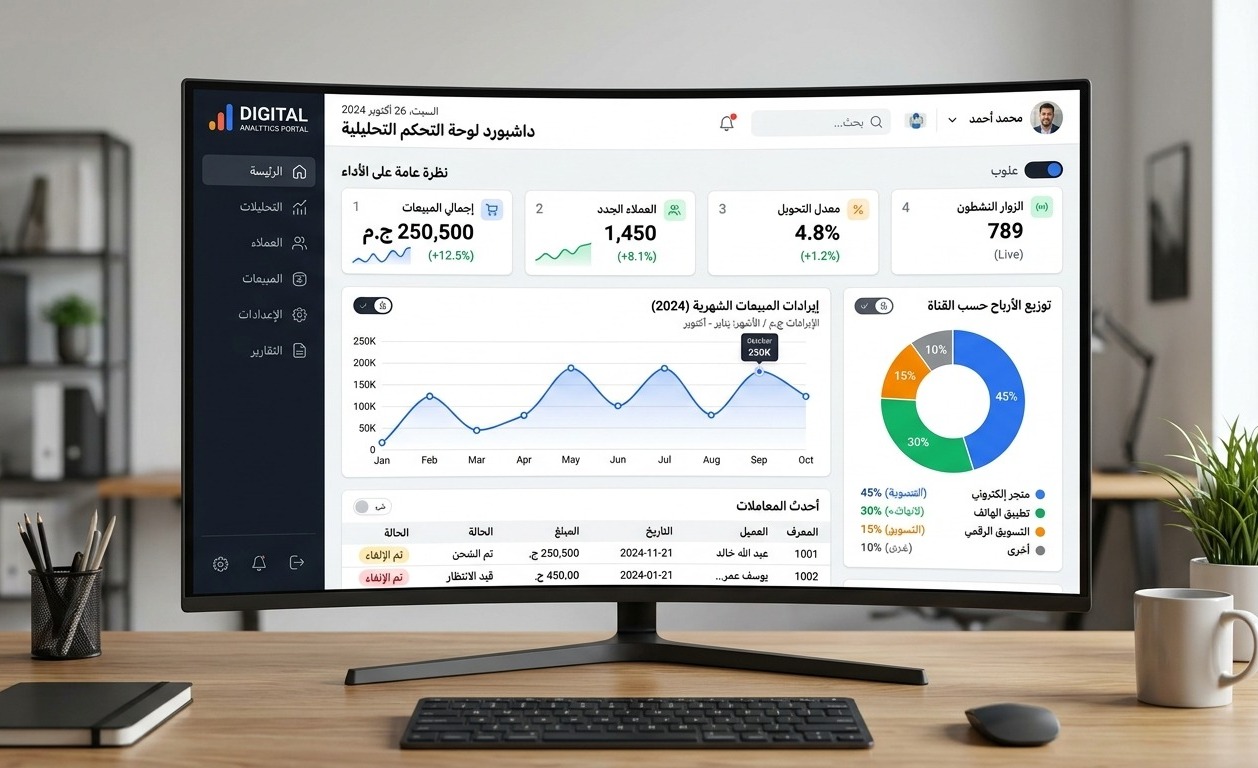 ويب + داشبورد